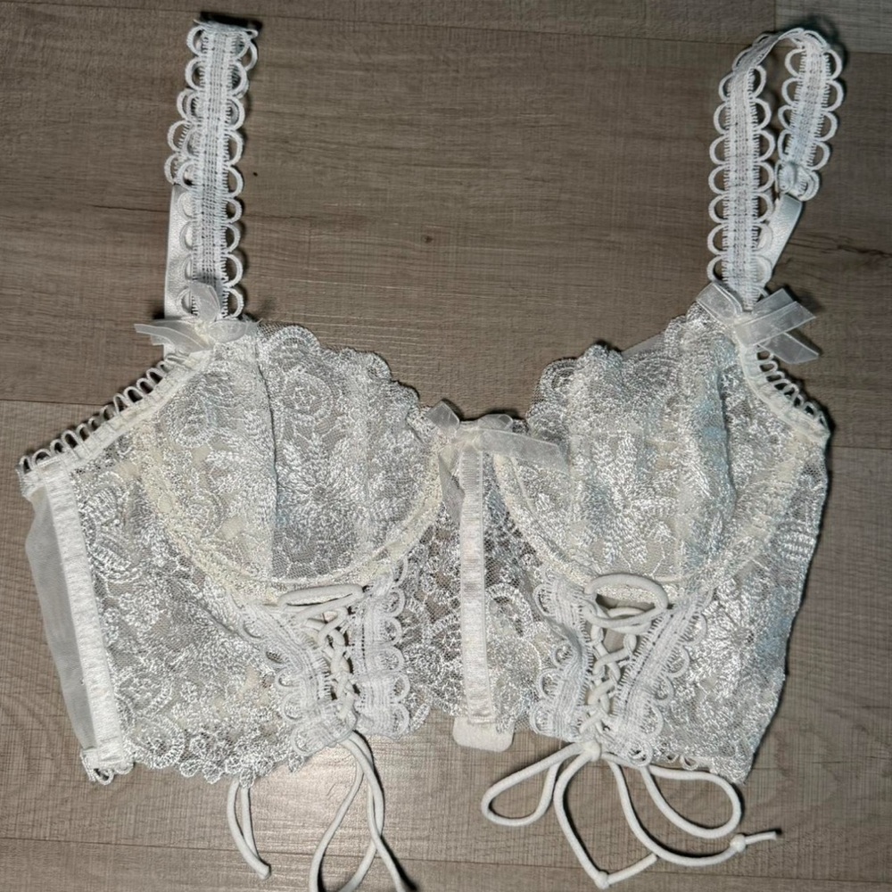 For love and lemons flower dance bustier - White